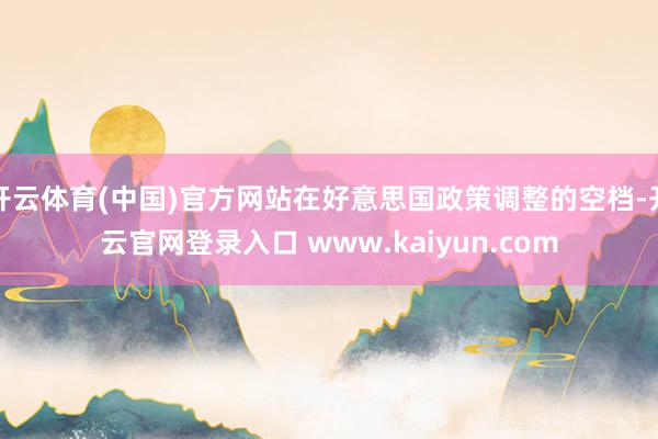 开云体育(中国)官方网站在好意思国政策调整的空档-开云官网登录入口 www.kaiyun.com